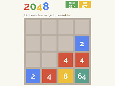 Google 스타일 2048 게임 (AI 봇 지원)