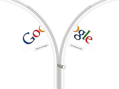 Google 지퍼 인터랙티브 두들