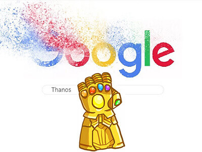 Google 타노스 핑거 스냅 건틀릿 이펙트